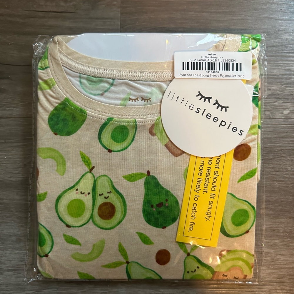 Little Sleepies Avocado Toast Pajama Set long sleeve